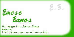 emese banos business card